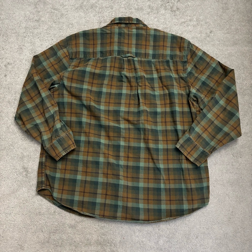 Pendleton Wayne Cotton Corduroy Plaid Check Long Sleeve Button Shirt Men’s - Picture 2 of 7